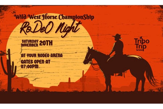 Simple Rodeo Design rodeo horse Template | PosterMyWall