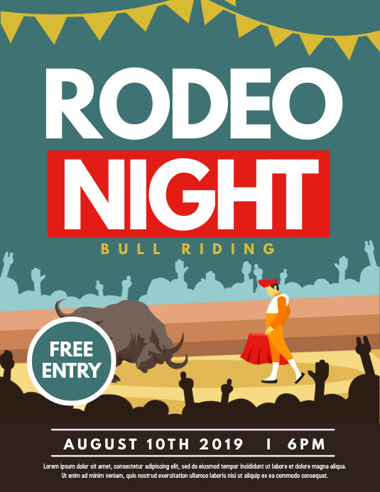 Rodeo Program Design Rodeo night Template | PosterMyWall