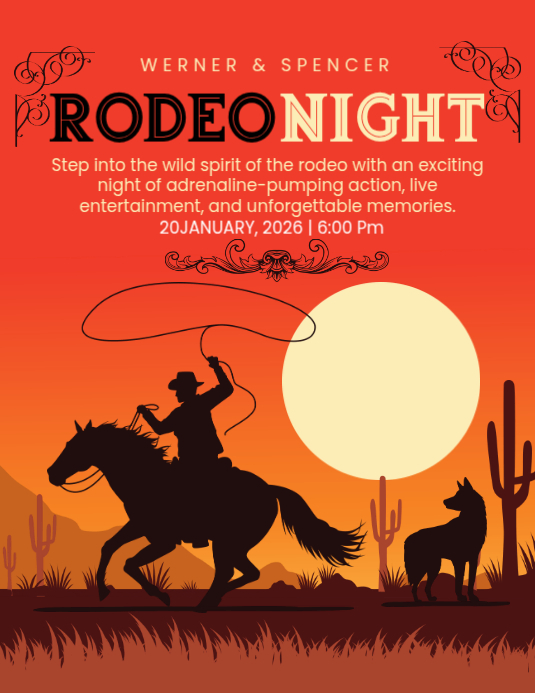 Writing Template Rodeo Rodeo Night Template | PosterMyWall
