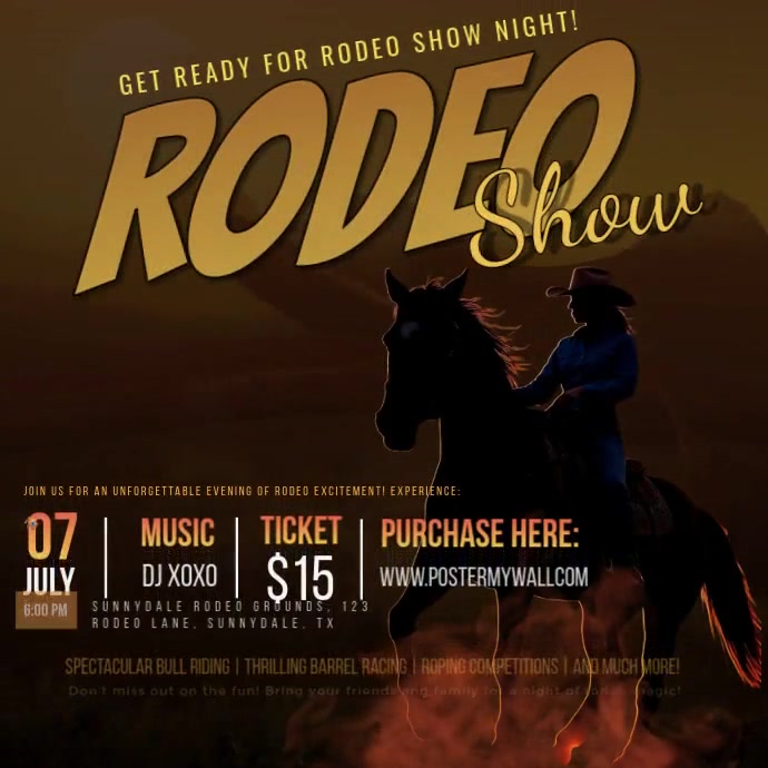 Copy of Rodeo Night Event Square (1:1) | PosterMyWall