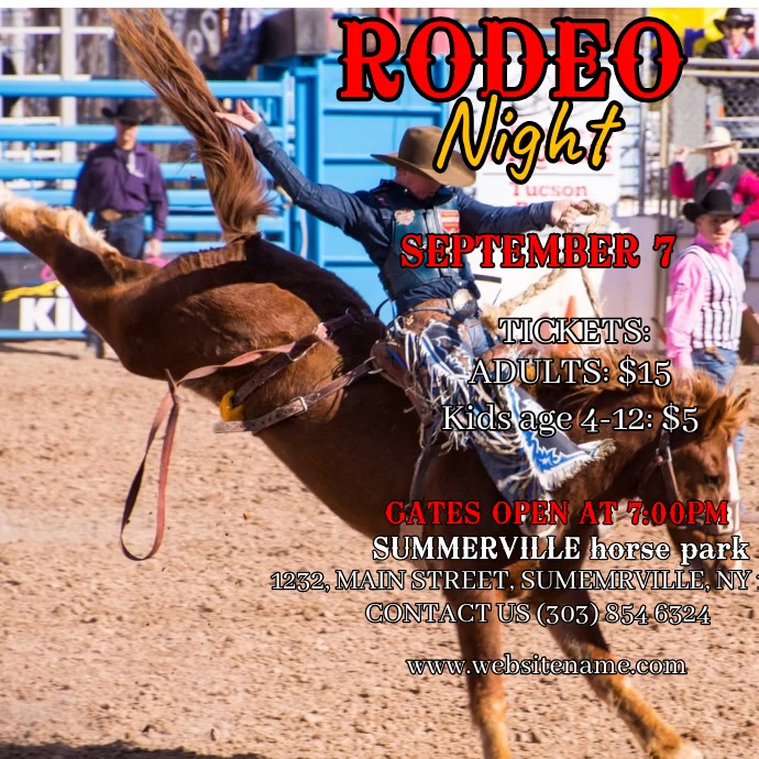 Rodeo Night Flyer Template | PosterMyWall