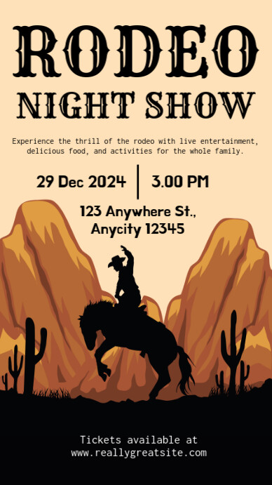Rodeo Night Show Template | PosterMyWall