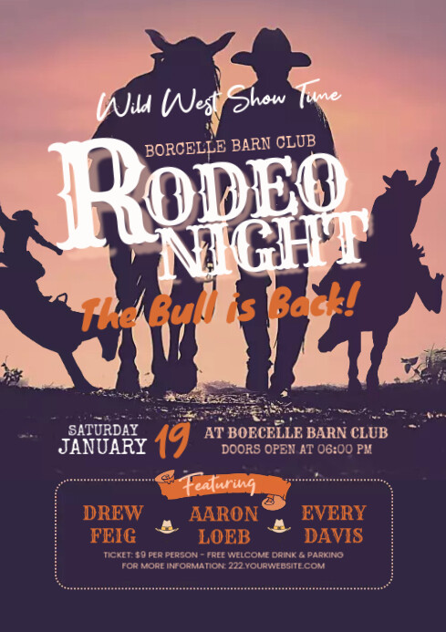 rodeo night template | PosterMyWall