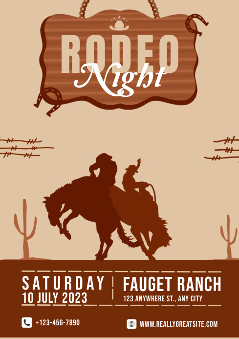 Writing Template Rodeo Rodeo Night Template Instagram Post | PosterMyWall