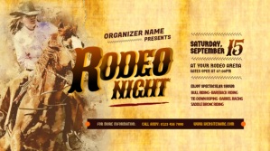 Rodeo Night Twitter Post template