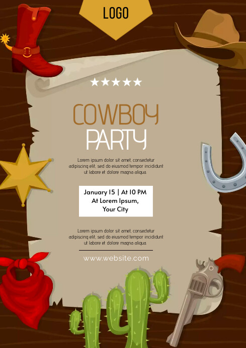 Program Template For Kids Rodeo RODEO PARTY TEMPLATE | PosterMyWall