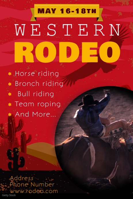 Current Rodeo Poster Copy of Rodeo poster | PosterMyWall