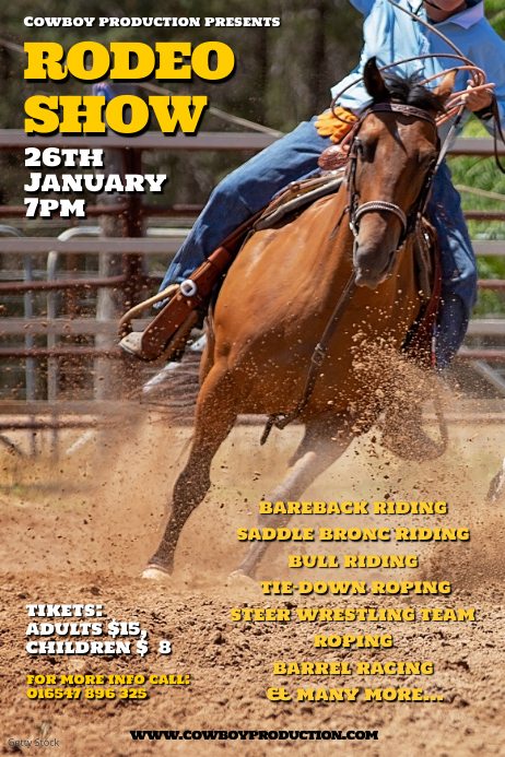 Rodeo Poster Template | PosterMyWall