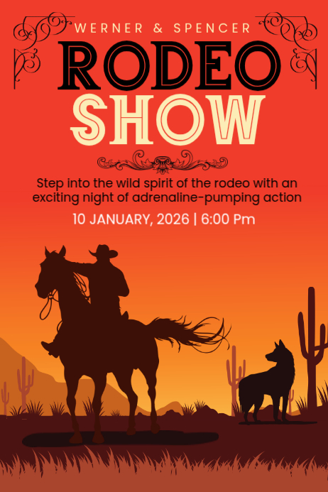 Rodeo Program Design RODEO SHOW Template | PosterMyWall