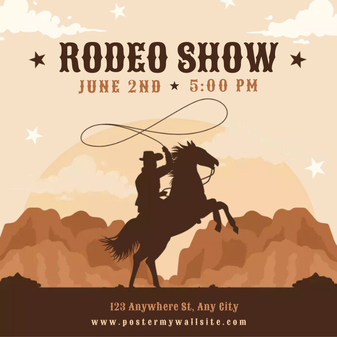 Rodeo Show Instagram Post Template | PosterMyWall