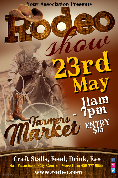 Rodeo Show Poster Template | PosterMyWall