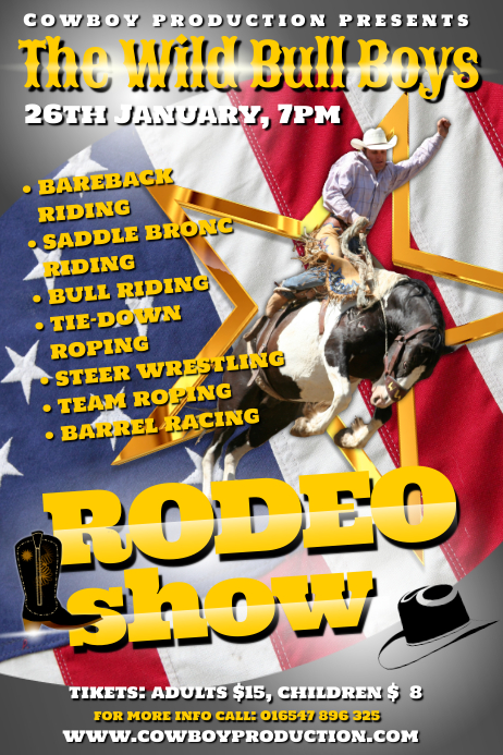 Rodeo Program Design rodeo show Template | PosterMyWall