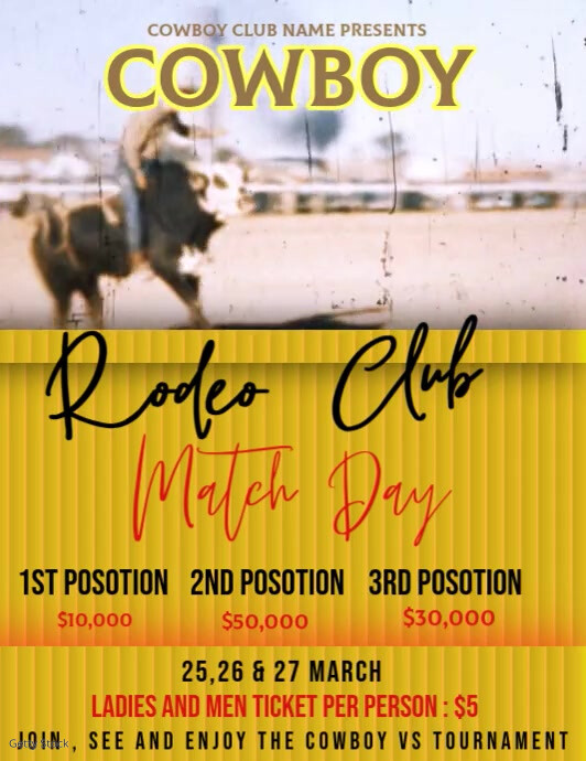 Rodeo Weekends Flyer Template | PosterMyWall