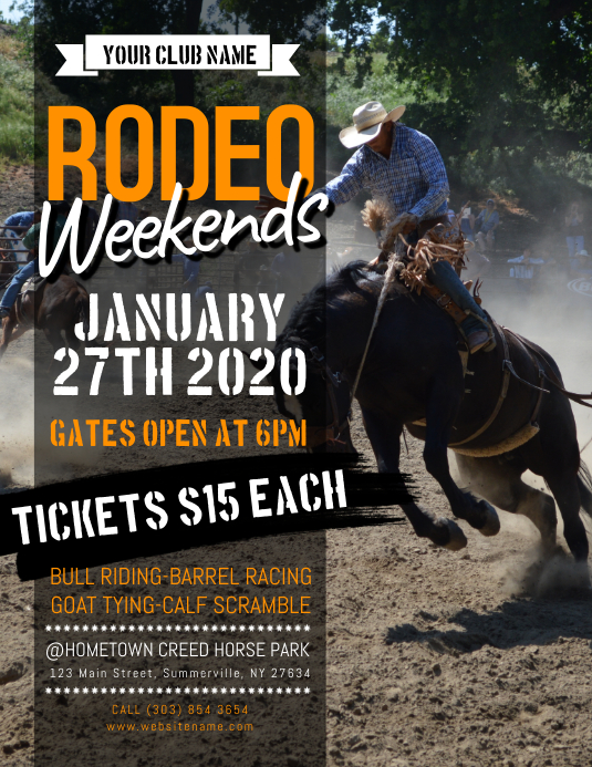 Rodeo Weekends Flyer Template PosterMyWall