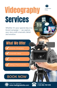 rofessional Videography Services Promotion Template 小报