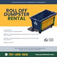 Roll Off Dumpster Rental Instagram Post template
