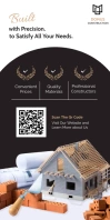Roll Up banner minimal template design brown