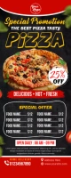 Roll Up Banner Template for Restaurant Menu