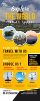 Roll Up Banner Template for Travel Tour