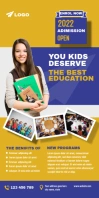 Roll Up High School Admission Flyer template