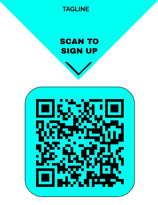 roll up size scan to sign up qr code Template | PosterMyWall