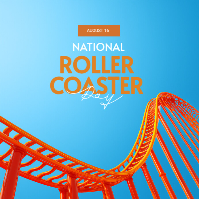 Roller Coaster Day Insta Post Template | PosterMyWall