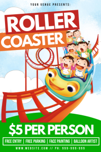 Roller Coaster Poster Template | PosterMyWall