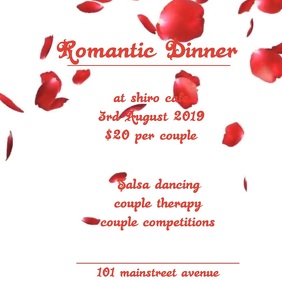 2 530 Romantic Dinner Customizable Design Templates