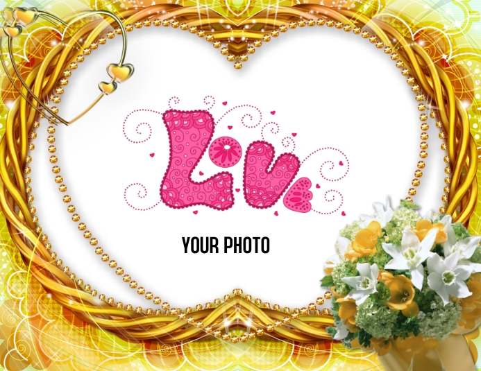 Romantic Frame Volantino (US Letter) template