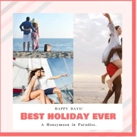 Romantic Holiday Collage Square Video สี่เหลี่ยมจัตุรัส (1:1) template
