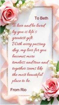 Romantic Love Card Template – Perfect for Weddings, Anniversaries & Valentine’s Day Digital Display (9:16)