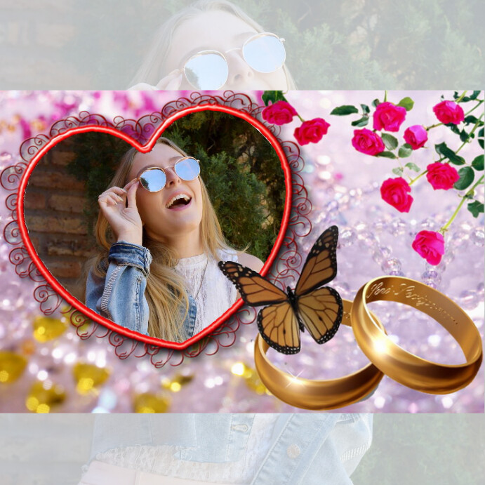 romantic love frame Template PosterMyWall