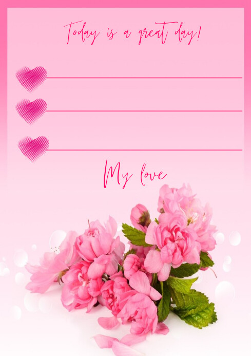 romantic love letter note Template | PosterMyWall