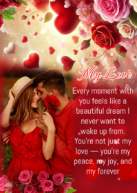 Romantic Love Message A6 template