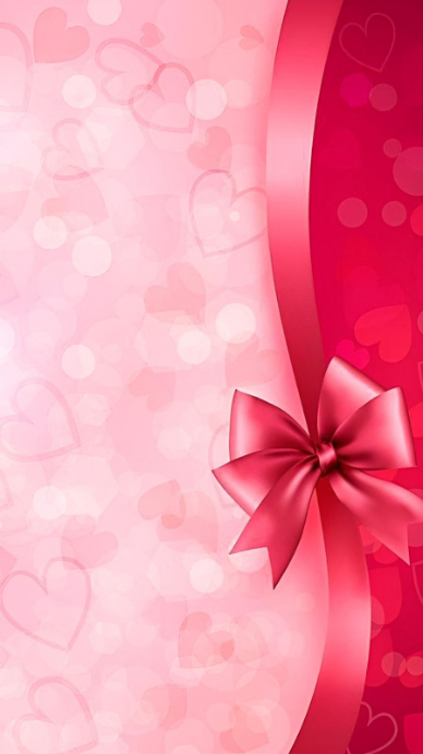 Romantic pink ribbon valentine background Template | PosterMyWall