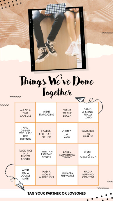 Romantic Things We Ve Done Together Instagram Template Postermywall