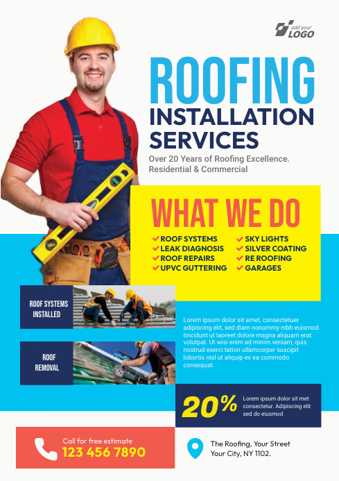Roofing Installation Services Flyer Template | PosterMyWall