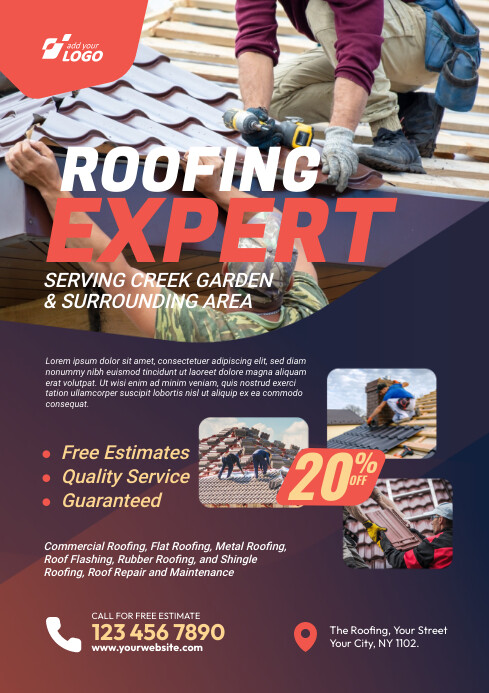 Roofing Installation Services Flyer Template | PosterMyWall