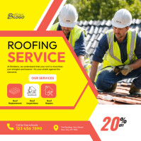 Roofing Service Instagram Post template