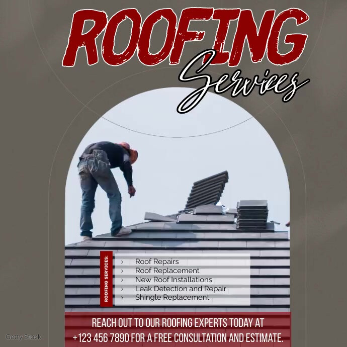 Roofing services ad Template | PosterMyWall