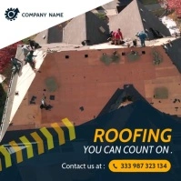 roofing services advertisement instagram post template