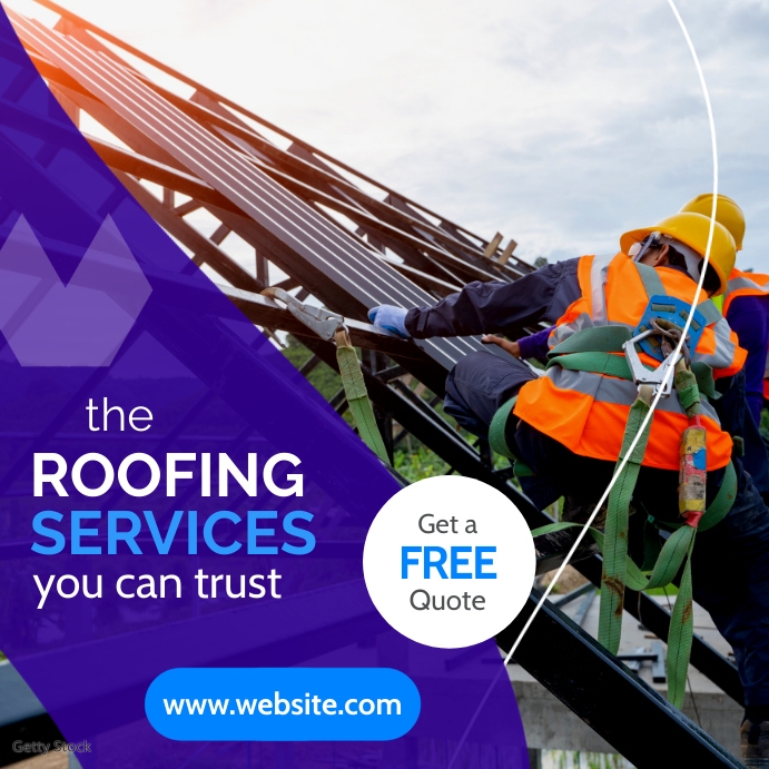 roofing services advertisement online instagr Template PosterMyWall