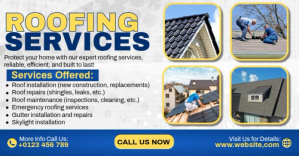 Roofing Services Imagen Compartida en Facebook template