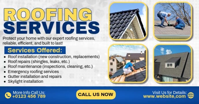 Roofing Services Facebook Shared Image template