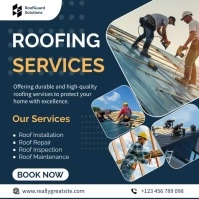 Roofing Services Instagram Post template