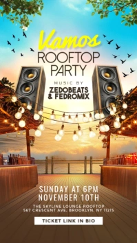 Rooftop Beach Party Story Template Instagram-Story