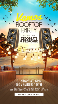 Rooftop Beach Party Story Template História do Instagram