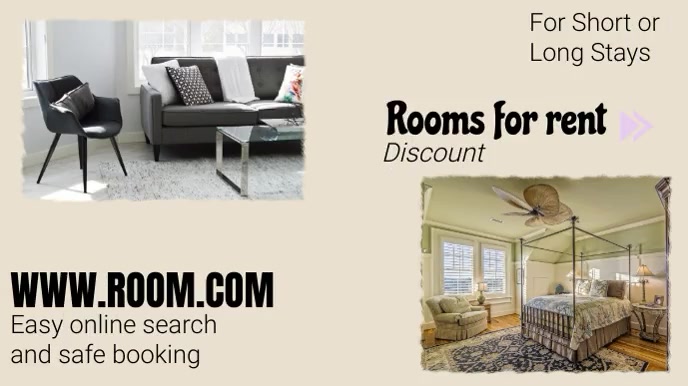Room For Rent Example Ad room for rent advertising video ad Template | PosterMyWall