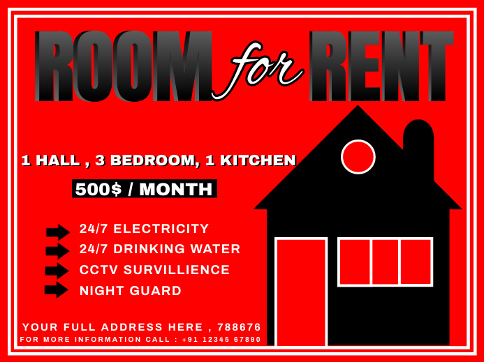 Room For Rent Signs Template Editable VRBO Vacation Rental Sign Bundle