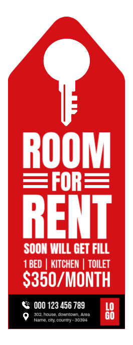 Copy of Room For Rent Door Hanger Template | PosterMyWall